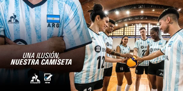 Camiseta oficial del seleccionado argentino de voley